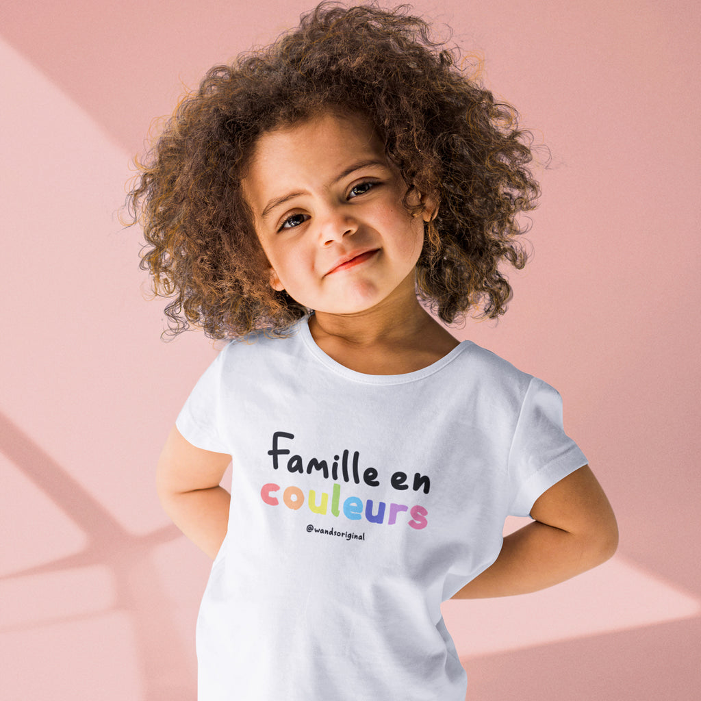 T-shirt enfant coton - Famille en couleur