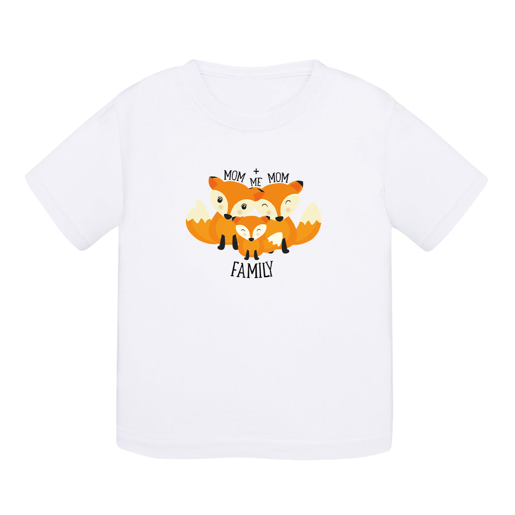 T-shirt baby cotton - Two fox mums - My Rainbow Family - Boutique homoparentalité